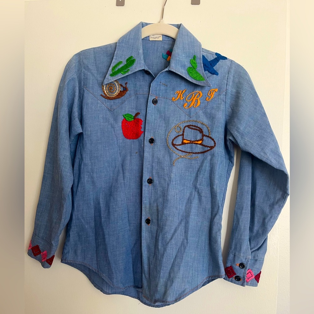 Vintage Western Embroidered Shirt